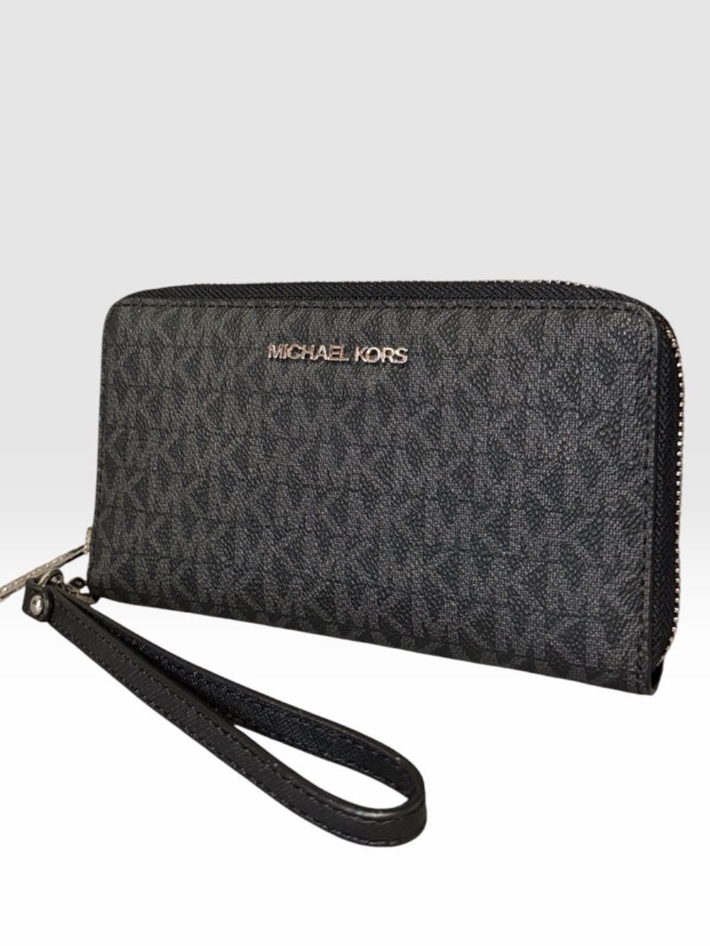 Michael Kors Large Continental Wallet Black PVC Leather